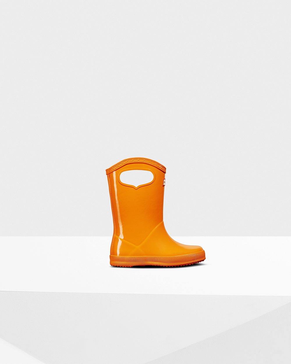 Botas De Agua Hunter Niños Original First Classic Grab Handle Gloss - Naranjas - Argentina 9574PRVBG